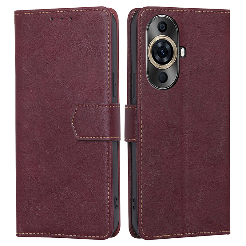 Leather Folio Case for Huawei nova 11 Pro / nova 11 Ultra , RFID Blocking Wallet Stand Flip Phone Cover