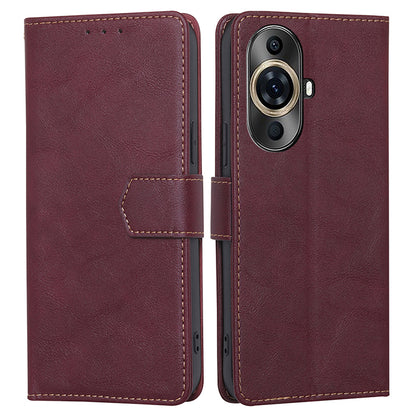Leather Folio Case for Huawei nova 11 Pro / nova 11 Ultra , RFID Blocking Wallet Stand Flip Phone Cover