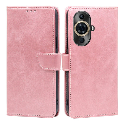 Wallet Phone Case for Huawei nova 11 Pro / nova 11 Ultra , PU Leather Calf Texture Stand Flip Cover