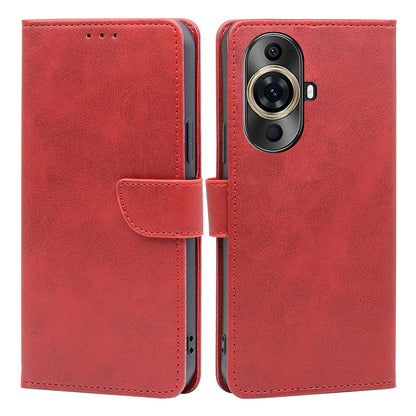 Wallet Phone Case for Huawei nova 11 Pro / nova 11 Ultra , PU Leather Calf Texture Stand Flip Cover