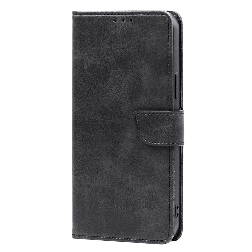 For vivo Y78+ 5G PU Leather Flip Cover Calf Texture Wallet Stand Magnetic Protective Phone Case