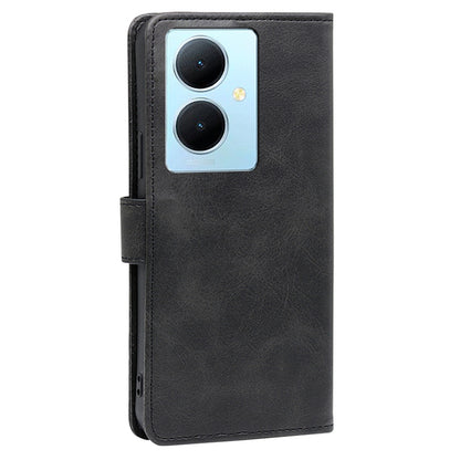 For vivo Y78+ 5G PU Leather Flip Cover Calf Texture Wallet Stand Magnetic Protective Phone Case
