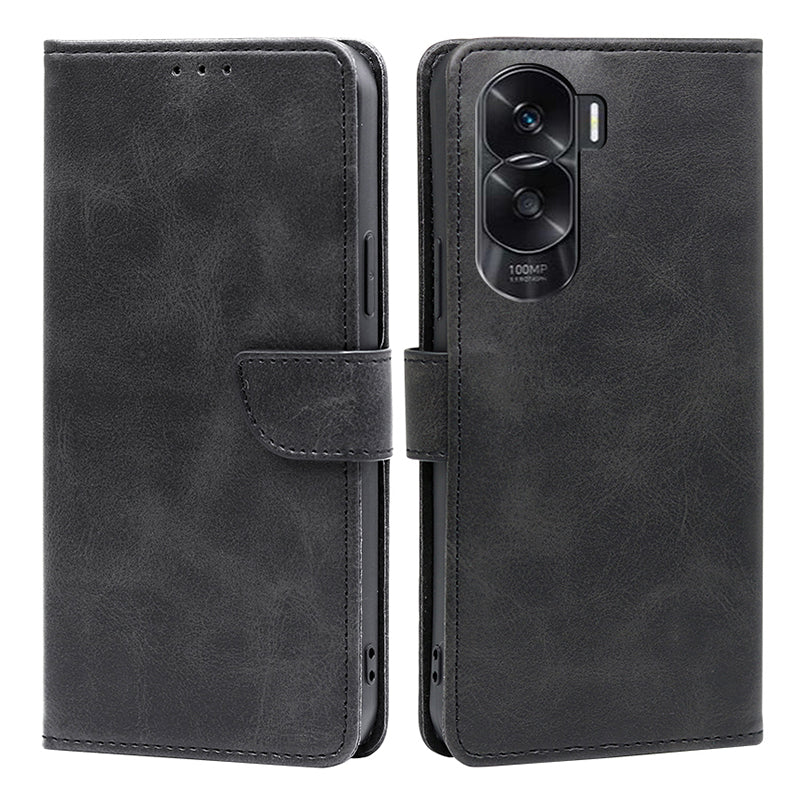 For Honor X50i 5G / 90 Lite 5G Wallet Leather Phone Cover Stand Magnetic Calf Texture Case