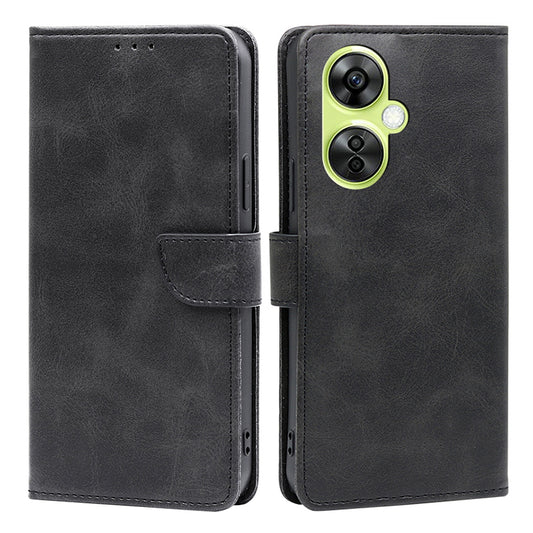 For OnePlus Nord CE 3 Lite 5G / Nord N30 5G PU Leather Calf Texture Wallet Cover Stand Magnetic Clasp Shockproof Phone Case