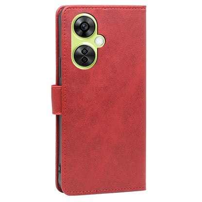 For OnePlus Nord CE 3 Lite 5G / Nord N30 5G PU Leather Calf Texture Wallet Cover Stand Magnetic Clasp Shockproof Phone Case