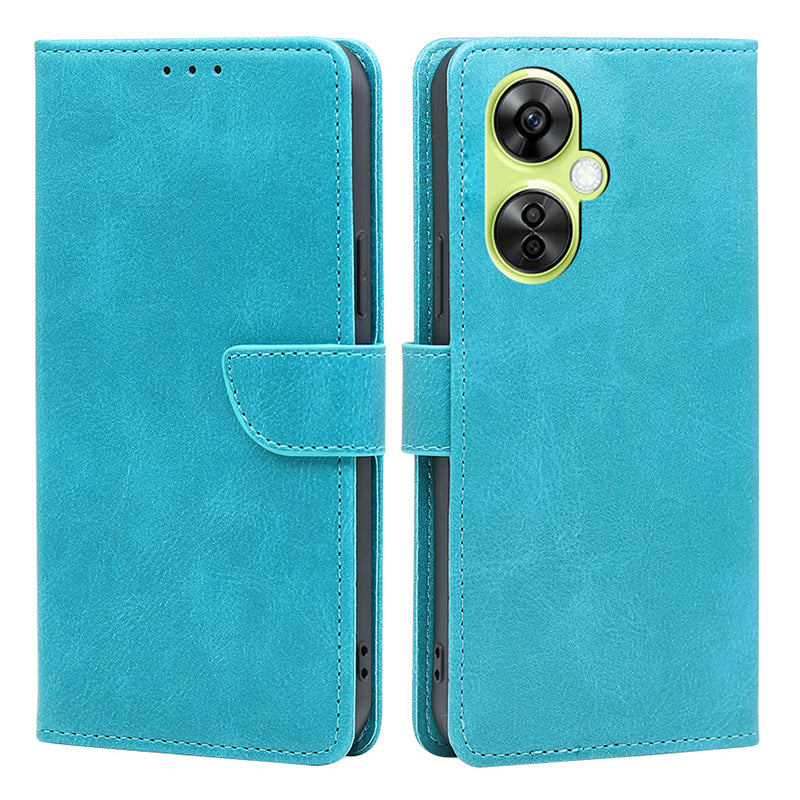 For OnePlus Nord CE 3 Lite 5G / Nord N30 5G PU Leather Calf Texture Wallet Cover Stand Magnetic Clasp Shockproof Phone Case
