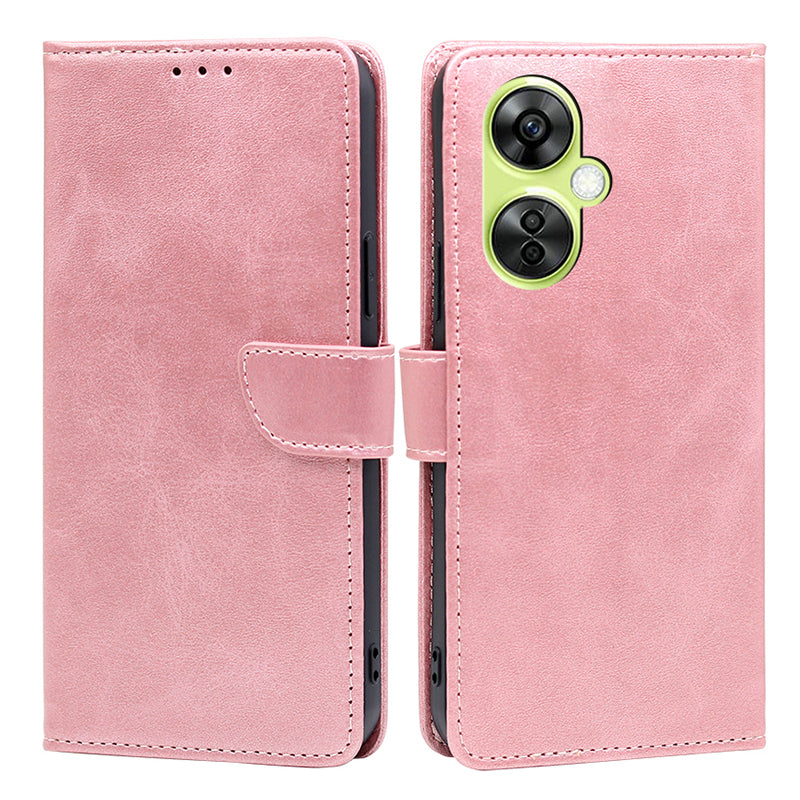 For OnePlus Nord CE 3 Lite 5G / Nord N30 5G PU Leather Calf Texture Wallet Cover Stand Magnetic Clasp Shockproof Phone Case
