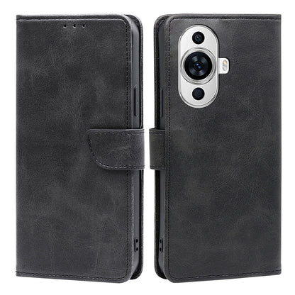 For Huawei nova 11 PU Leather Phone Case Flip Folio Wallet Stand Calf Texture Cover