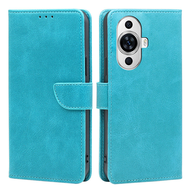 For Huawei nova 11 PU Leather Phone Case Flip Folio Wallet Stand Calf Texture Cover