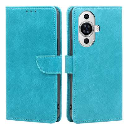 For Huawei nova 11 PU Leather Phone Case Flip Folio Wallet Stand Calf Texture Cover