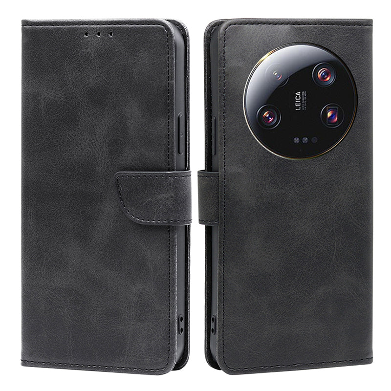 For Xiaomi 13 Ultra PU Leather Magnetic Flip Case Wallet Stand Calf Texture Phone Cover