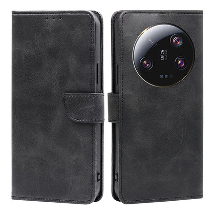 For Xiaomi 13 Ultra PU Leather Magnetic Flip Case Wallet Stand Calf Texture Phone Cover