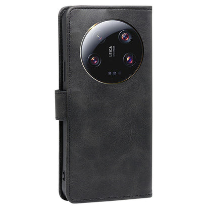 For Xiaomi 13 Ultra PU Leather Magnetic Flip Case Wallet Stand Calf Texture Phone Cover