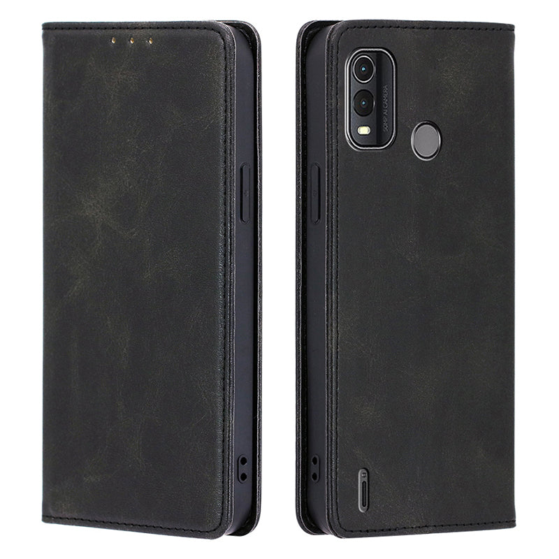 For Nokia G11 Plus 4G Leather Phone Case Calf Texture Phone Cover with Stand Wallet