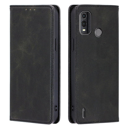 For Nokia G11 Plus 4G Leather Phone Case Calf Texture Phone Cover with Stand Wallet