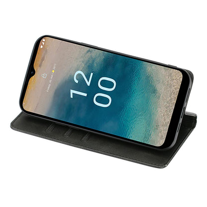For Nokia G11 Plus 4G Leather Phone Case Calf Texture Phone Cover with Stand Wallet