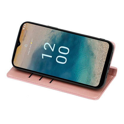 For Nokia G11 Plus 4G Leather Phone Case Calf Texture Phone Cover with Stand Wallet