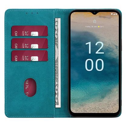 For Nokia G11 Plus 4G Leather Phone Case Calf Texture Phone Cover with Stand Wallet