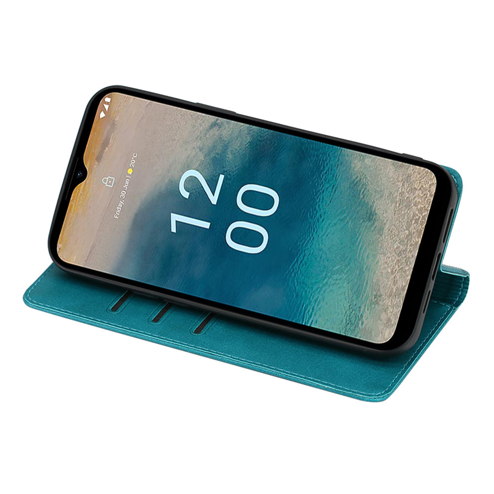 For Nokia G11 Plus 4G Leather Phone Case Calf Texture Phone Cover with Stand Wallet