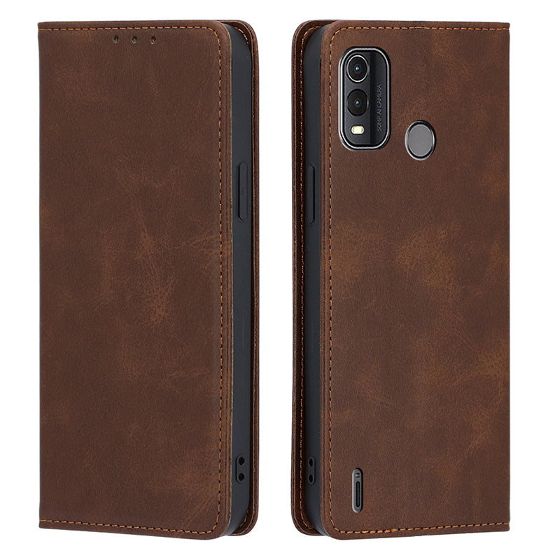 For Nokia G11 Plus 4G Leather Phone Case Calf Texture Phone Cover with Stand Wallet