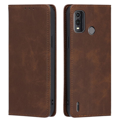 For Nokia G11 Plus 4G Leather Phone Case Calf Texture Phone Cover with Stand Wallet