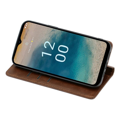 For Nokia G11 Plus 4G Leather Phone Case Calf Texture Phone Cover with Stand Wallet