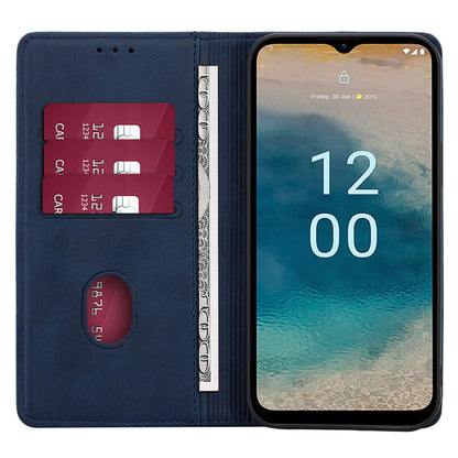 For Nokia G11 Plus 4G Leather Phone Case Calf Texture Phone Cover with Stand Wallet