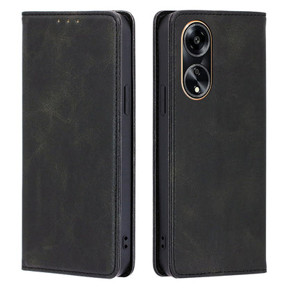 Calf Texture Stand Wallet Phone Cover for Oppo A1 5G / A98 5G / F23 5G , PU Leather + TPU Phone Case