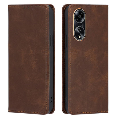 Calf Texture Stand Wallet Phone Cover for Oppo A1 5G / A98 5G / F23 5G , PU Leather + TPU Phone Case