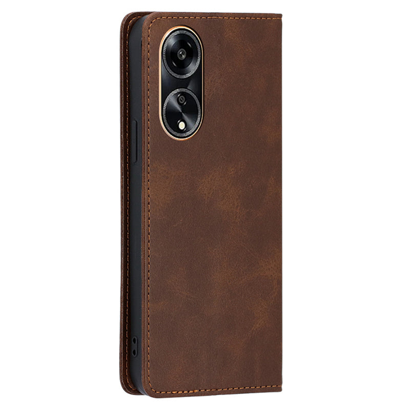Calf Texture Stand Wallet Phone Cover for Oppo A1 5G / A98 5G / F23 5G , PU Leather + TPU Phone Case