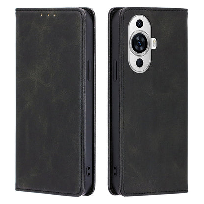 For Huawei nova 11 PU Leather Calf Texture Phone Case Stand Wallet Anti-drop Phone Cover