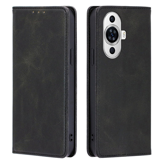 For Huawei nova 11 PU Leather Calf Texture Phone Case Stand Wallet Anti-drop Phone Cover