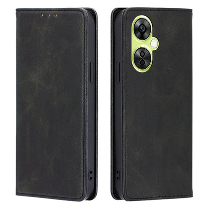 For OnePlus Nord CE 3 Lite 5G / Nord N30 5G PU Leather Stand Phone Cover Calf Texture Wallet Case
