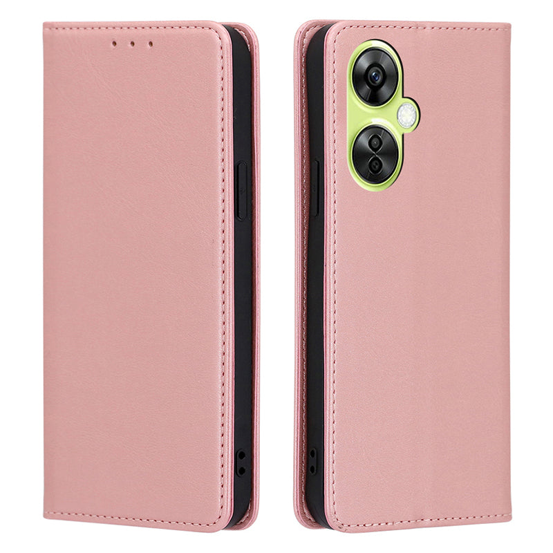 For OnePlus Nord CE 3 Lite 5G / Nord N30 5G PU Leather Stand Phone Cover Calf Texture Wallet Case
