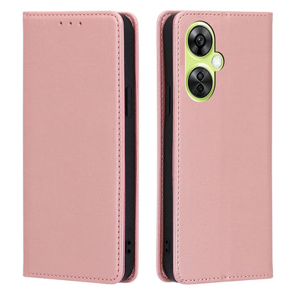 For OnePlus Nord CE 3 Lite 5G / Nord N30 5G PU Leather Stand Phone Cover Calf Texture Wallet Case