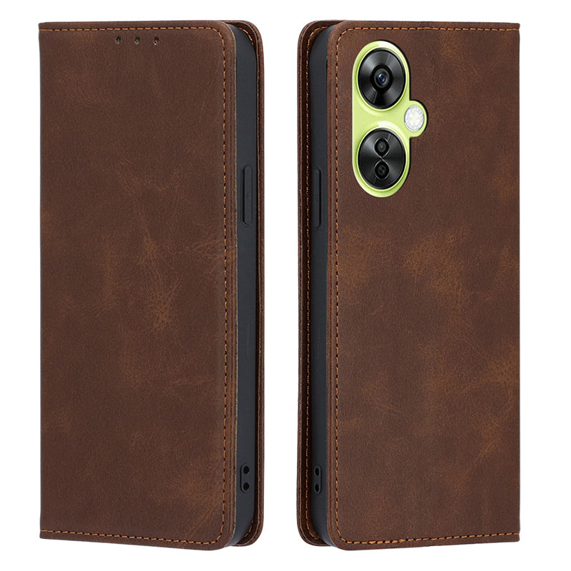 For OnePlus Nord CE 3 Lite 5G / Nord N30 5G PU Leather Stand Phone Cover Calf Texture Wallet Case