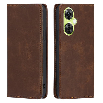 For OnePlus Nord CE 3 Lite 5G / Nord N30 5G PU Leather Stand Phone Cover Calf Texture Wallet Case