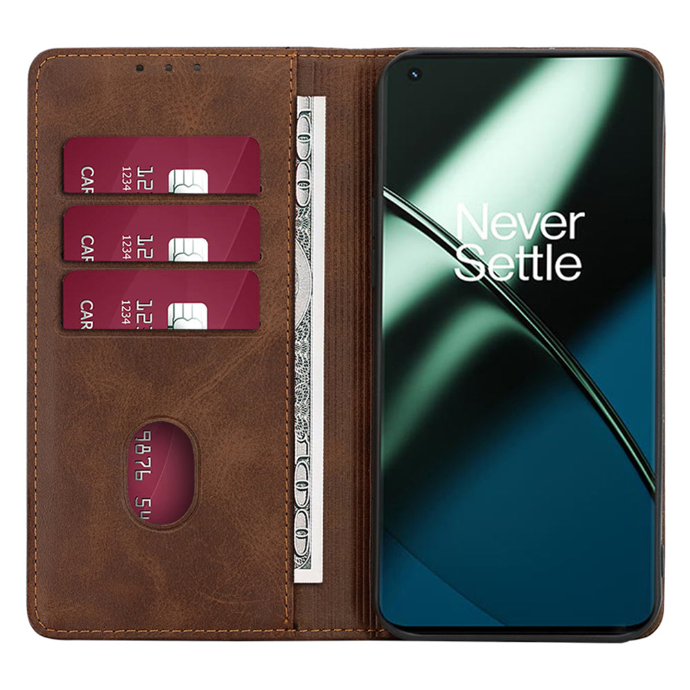 For OnePlus Nord CE 3 Lite 5G / Nord N30 5G PU Leather Stand Phone Cover Calf Texture Wallet Case