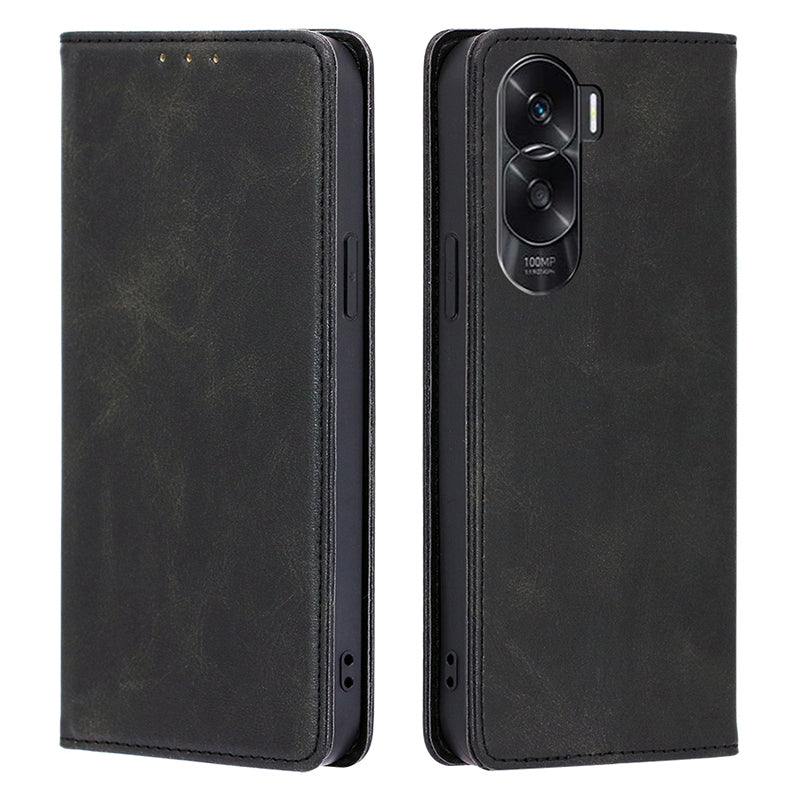 Mobile Phone Leather Case for Honor X50i 5G / 90 Lite 5G , Calf Texture Stand Wallet Phone Cover