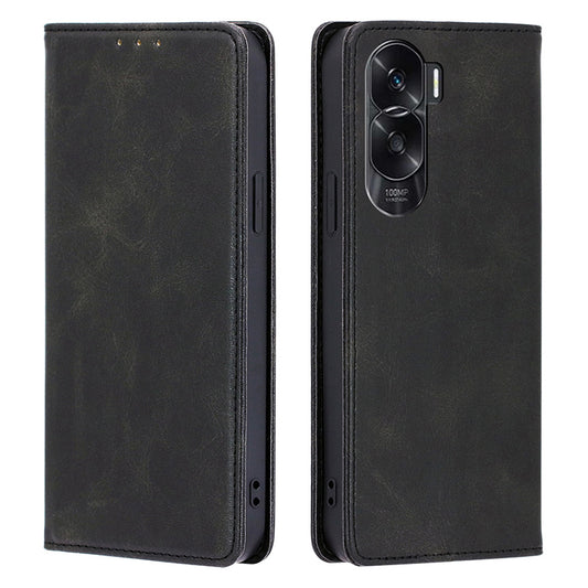 Mobile Phone Leather Case for Honor X50i 5G / 90 Lite 5G , Calf Texture Stand Wallet Phone Cover