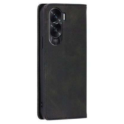 Mobile Phone Leather Case for Honor X50i 5G / 90 Lite 5G , Calf Texture Stand Wallet Phone Cover