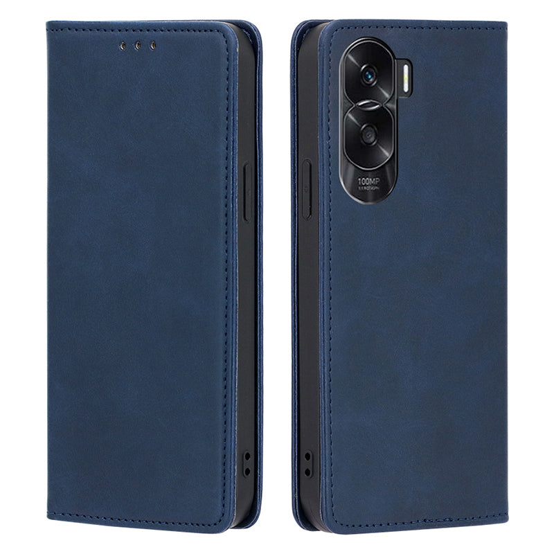 Mobile Phone Leather Case for Honor X50i 5G / 90 Lite 5G , Calf Texture Stand Wallet Phone Cover