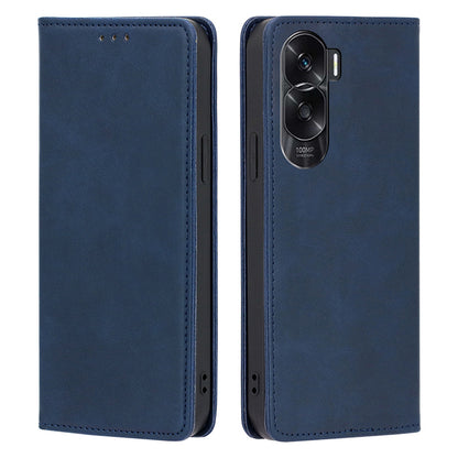 Mobile Phone Leather Case for Honor X50i 5G / 90 Lite 5G , Calf Texture Stand Wallet Phone Cover