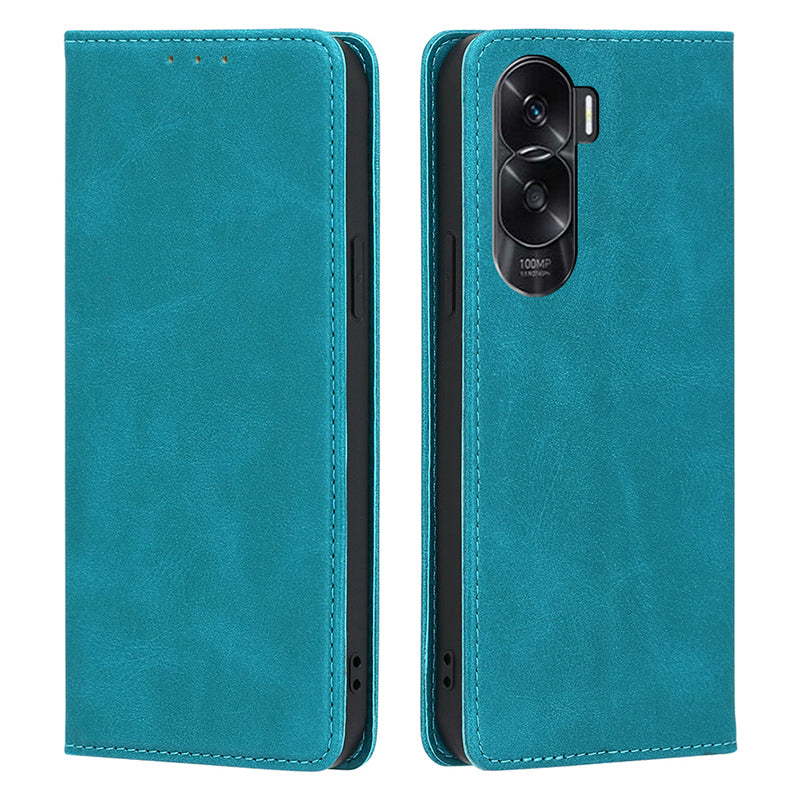 Mobile Phone Leather Case for Honor X50i 5G / 90 Lite 5G , Calf Texture Stand Wallet Phone Cover