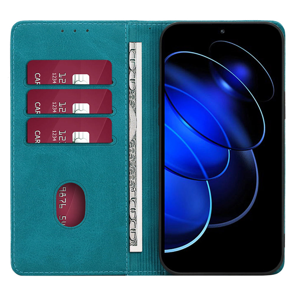 Mobile Phone Leather Case for Honor X50i 5G / 90 Lite 5G , Calf Texture Stand Wallet Phone Cover