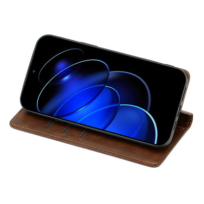 Mobile Phone Leather Case for Honor X50i 5G / 90 Lite 5G , Calf Texture Stand Wallet Phone Cover