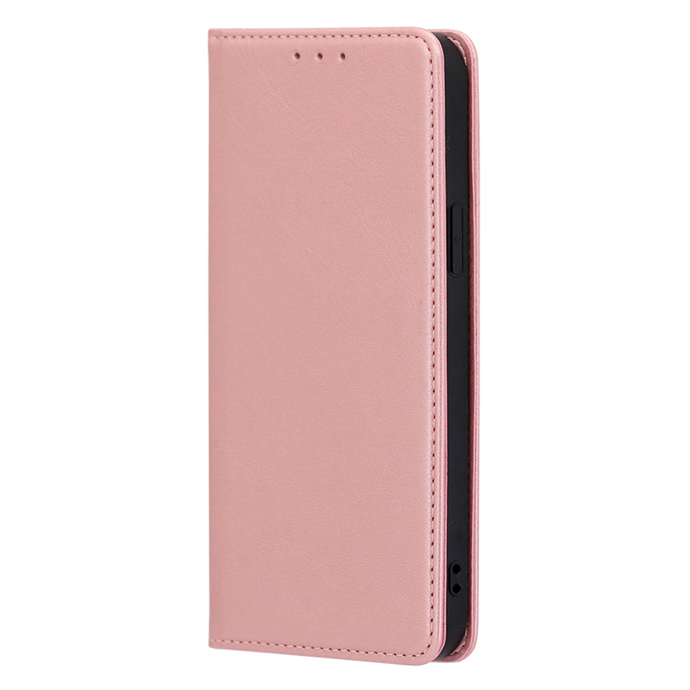 Calf Texture Leather Phone Cover for vivo Y78+ 5G , Full Protection Stand Wallet Case