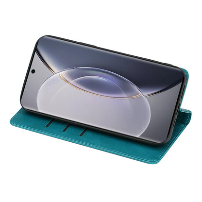 Calf Texture Leather Phone Cover for vivo Y78+ 5G , Full Protection Stand Wallet Case