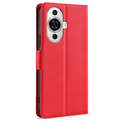 For Huawei nova 11 PU Leather Stand Card Slot Case Double Magnetic Clasp Protective Phone Cover
