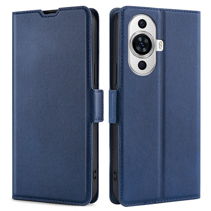 For Huawei nova 11 PU Leather Stand Card Slot Case Double Magnetic Clasp Protective Phone Cover